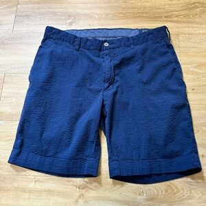 Polo Ralph Lauren Shorts Mens 33 Navy Blue Stretch Straight Fit Classic Summer